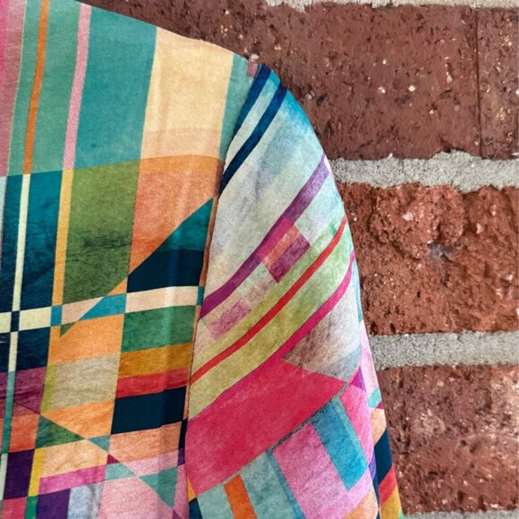 Vilagallo Geometric Shift Dress Multicolor | Size 38 (US 6-8) | Bold Print - Picture 4 of 7